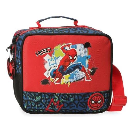 Marvel disney spiderman urban accessori da viaggio- custodia per trucchi bambini e ragazzi rosso