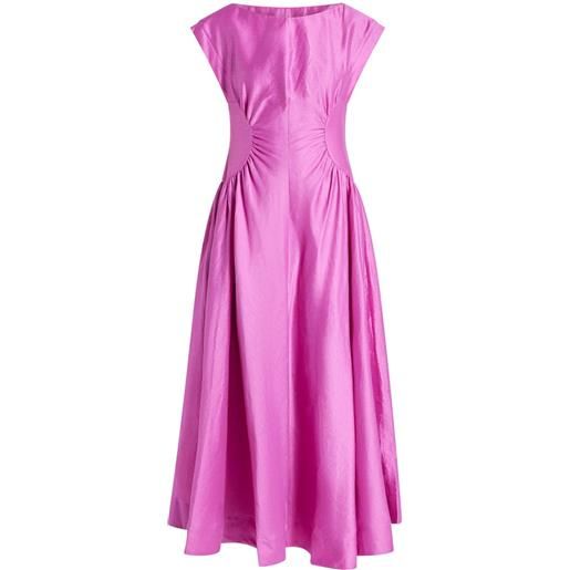 Acler abito midi emery drappeggiato - rosa