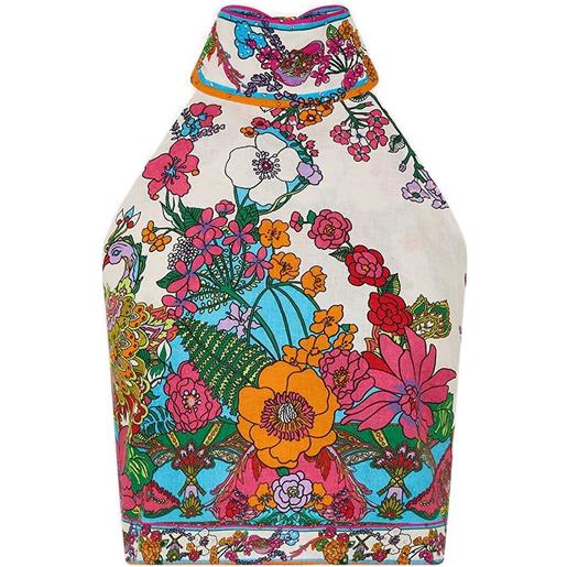 Camilla top con nodo posteriore - bianco