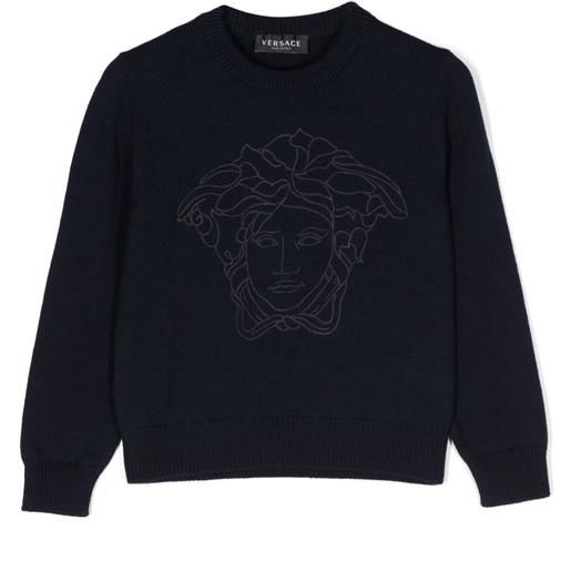 Versace Kids maglione medusa head - blu