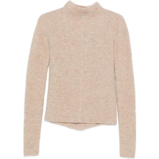 Rick Owens maglione con collo rialzato - toni neutri