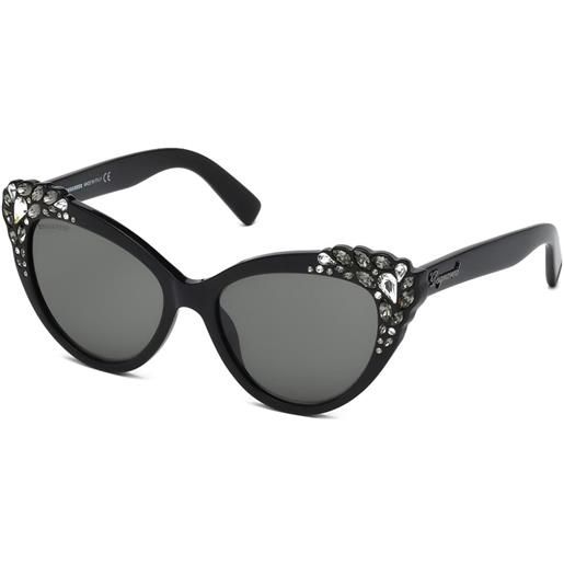 DSQUARED2 EYEWEAR occhiali cat-eye con decorazione - nero