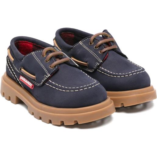 DSQUARED2 KIDS sneakers con dettaglio cuciture - blu