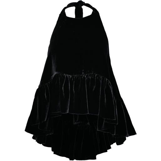 AZEEZA top winston con ruches - nero