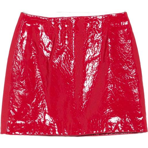 Cassell minigonna in pelle - rosso