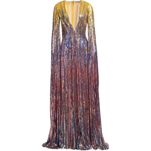 Elie Saab abito lungo con paillettes - blu