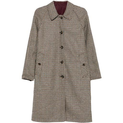 L'impermeabile cappotto con motivo pied-de-poule - marrone