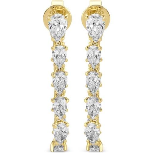 Orecchini A Goccia JiaYang Dangel In Argento Sterling 925 Con Zirconia Cubica 5A+ E Placcatura Oro 18K - Eleganti Orecchini Pendenti Ipoallergenici