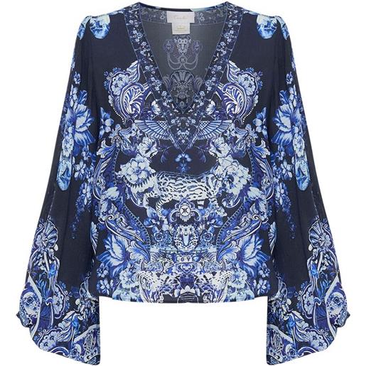 Camilla blusa con scollo a v