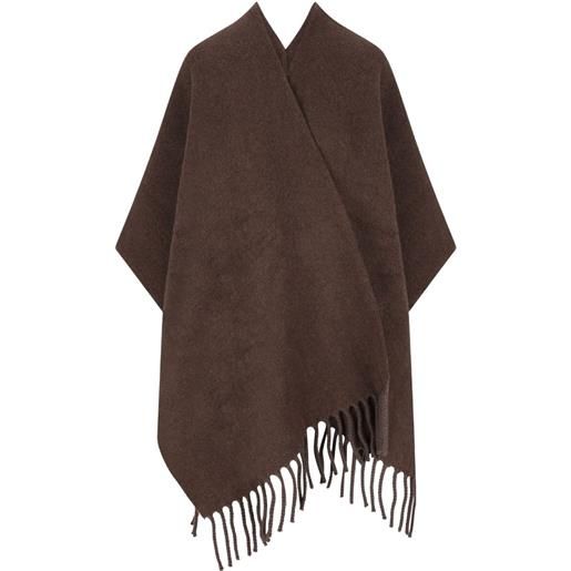 Brunello Cucinelli mantella con scollo a v - marrone