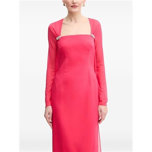 LUISA SPAGNOLI abito midi con strass - rosa