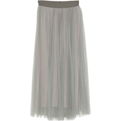 Forte Forte gonna plissettata in tulle - verde
