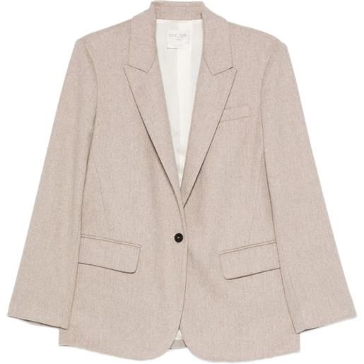 Forte Forte blazer monopetto con revers a lancia - toni neutri