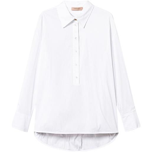 TWINSET blusa in popeline - bianco