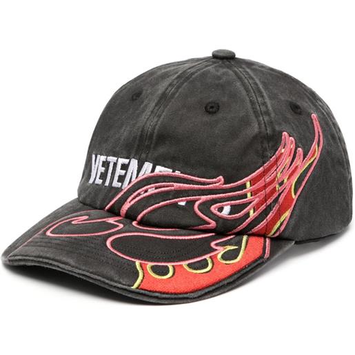 VETEMENTS cappello da baseball con ricamo - nero