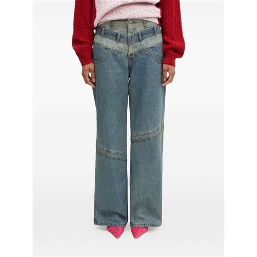 Andersson Bell jeans apa740m a gamba ampia con tasche - blu