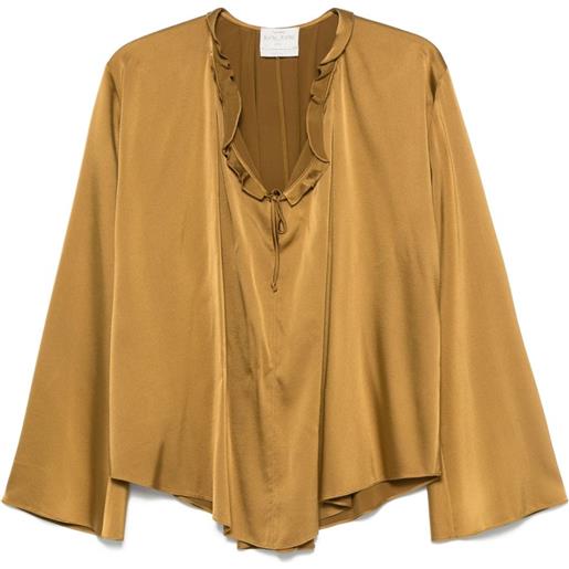 Forte Forte blusa con ruches - verde