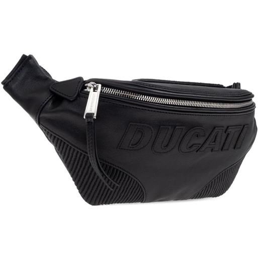DSQUARED2 x ducati marsupio goffrato con zip - nero