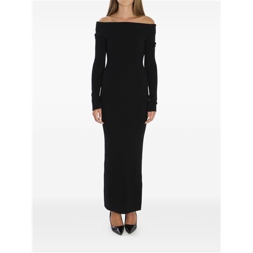 Max Mara abito lungo con spalle scoperte - nero