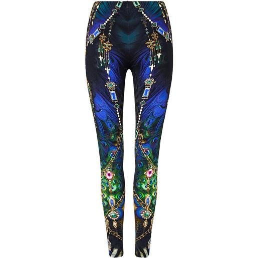 Camilla leggings dominican decadence con stampa - blu
