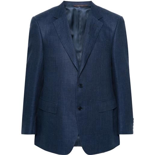 Canali blazer con motivo pied-de-poule - blu
