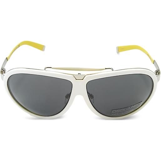 DSQUARED2 EYEWEAR occhiali da sole con montatura stile pilota - bianco