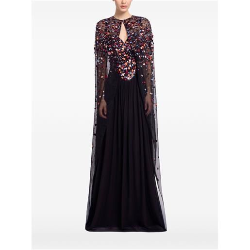 Elie Saab mantella con paillettes - nero