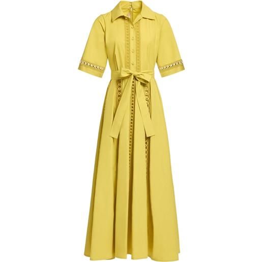 Elie Saab chemisier lungo con decorazione - giallo