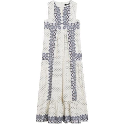 Weekend Max Mara abito midi manila con stampa paisley - bianco