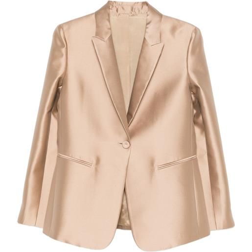 Alberta Ferretti giacca con revers a lancia - toni neutri