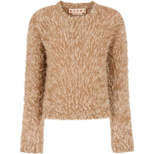 Marni maglione bouclé - marrone