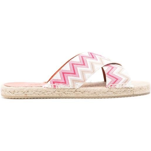 Missoni espadrilles con motivo a zigzag - rosa