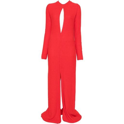 Sportmax abito lungo con dettaglio cut-out - rosso