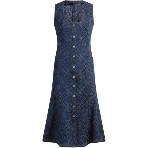 ETRO abito con stampa paisley - blu