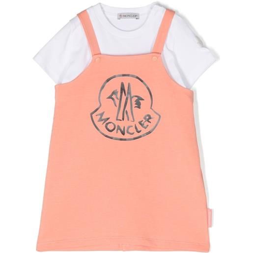 Moncler Enfant abito con stampa - arancione