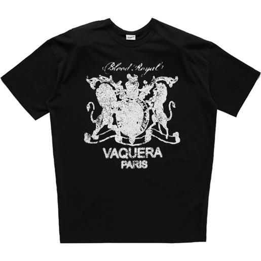 Vaquera t-shirt girocollo - nero