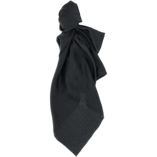 Dolce & Gabbana sciarpa con stampa logo - nero