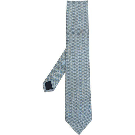 Ferragamo cravatta gancini - blu