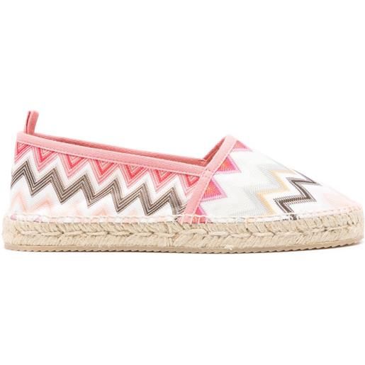 Missoni espadrilles con motivo a zigzag - bianco