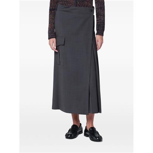 P.A.R.O.S.H. gonna lunga plissettata - grigio