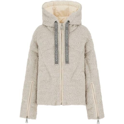 Khrisjoy giacca iconic milano con cappuccio - grigio
