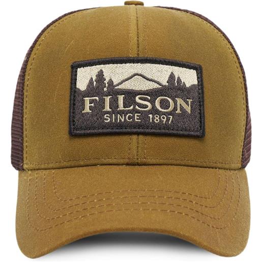 Junya Watanabe MAN cappello in cotone con inserto in rete - marrone