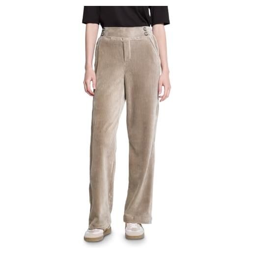 Street One Studio 3716692 straight leg-pantaloni a coste, marrone chiaro, 42w x 30l donna