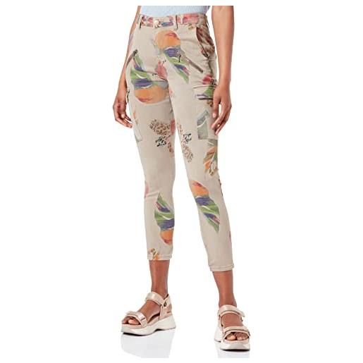 Desigual pant_tropi pantaloni casual, marrone, 40 donna