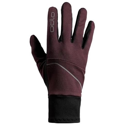 Odlo guanti sportivi da uomo e donna intensity safety light i guanti da ciclismo i guanti da corsa, fondente, xxl
