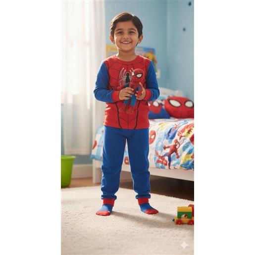 Marvel pigiama caldo cotone Marvel spiderman interlock bambino baby mv40m7601