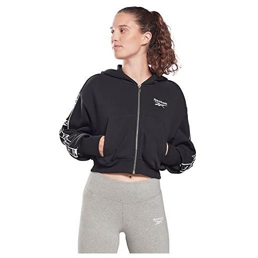 Reebok felpa con cappuccio con zip intera
