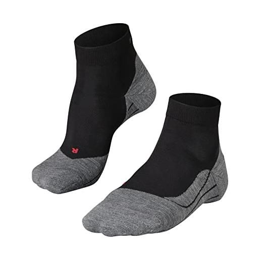 Falke ru4 endurance short w sso cotone filo funzionale antivesciche 1 paio, calzini da corsa donna, nero black-mix 3010, 41-42