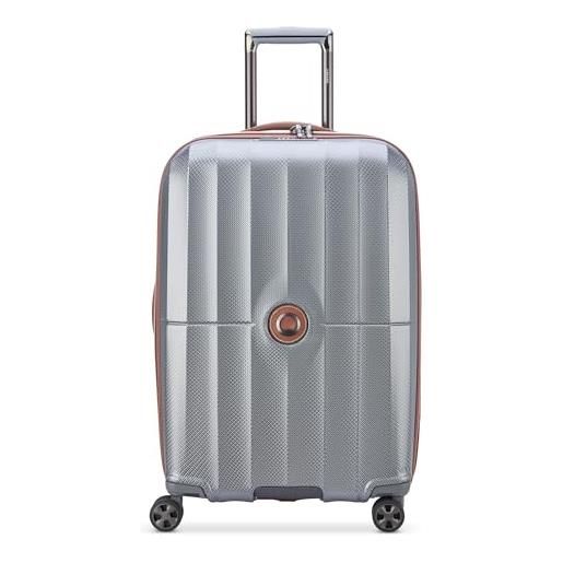 DELSEY paris st. Tropez hardside - valigia espandibile con ruote girevoli, platino, checked-medium 24 inch, st. Tropez hardside valigia espandibile con ruote spinner