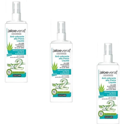 Zuccari aloevera antiodorante spray alla pietra liquida | 3 confezioni